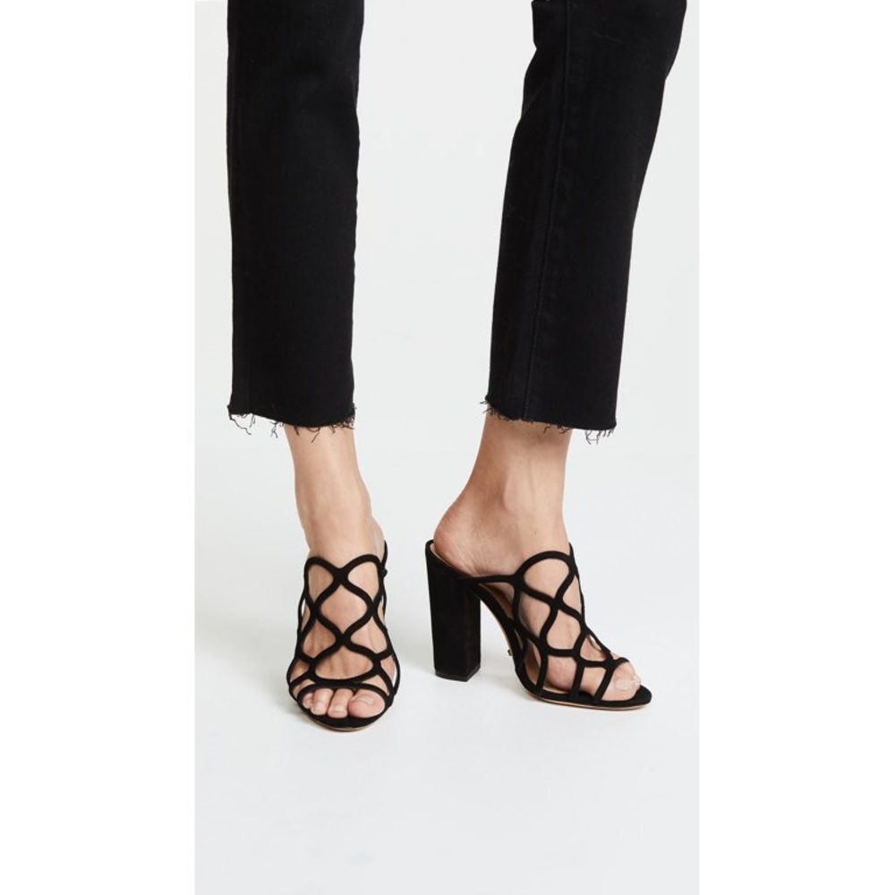 Schutz Nurten Cage style Mule block heels
